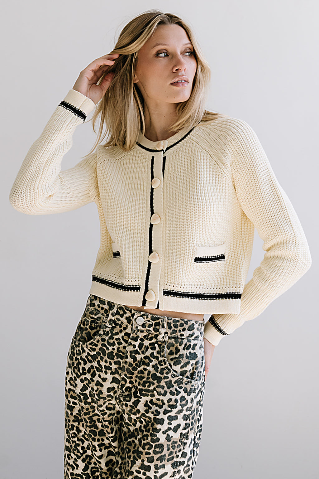 Karmella Contrast Cardigan - FINAL SALE