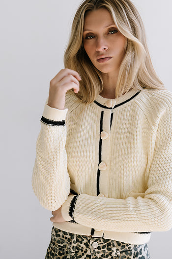 Karmella Contrast Cardigan - FINAL SALE