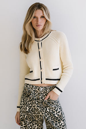 Karmella Contrast Cardigan - FINAL SALE