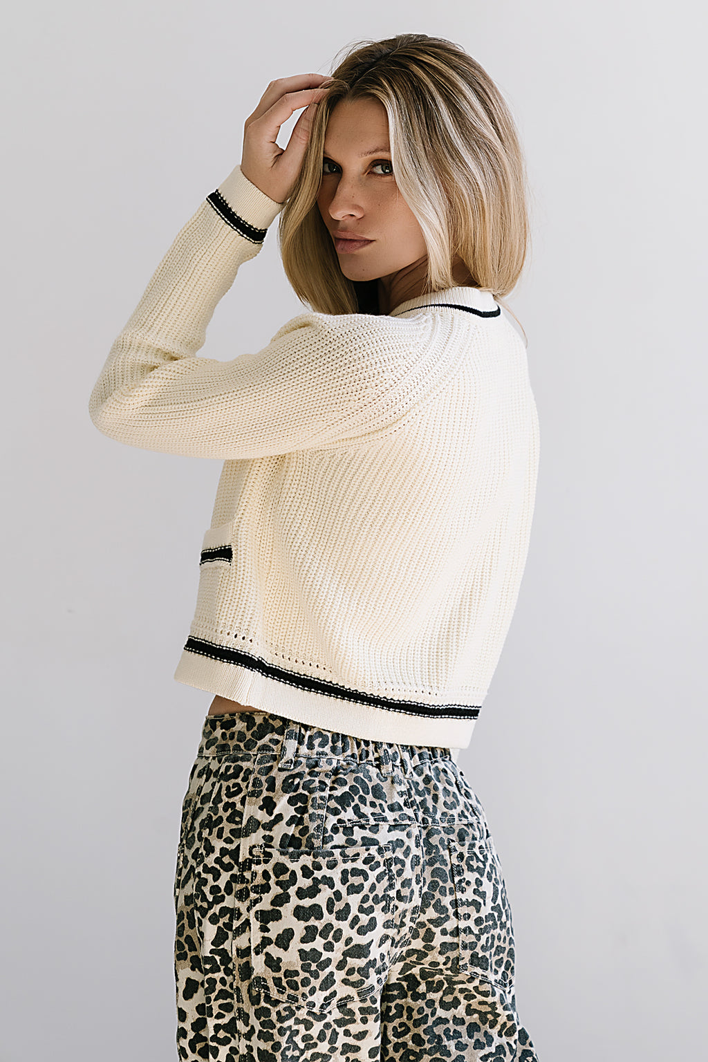 Karmella Contrast Cardigan - FINAL SALE