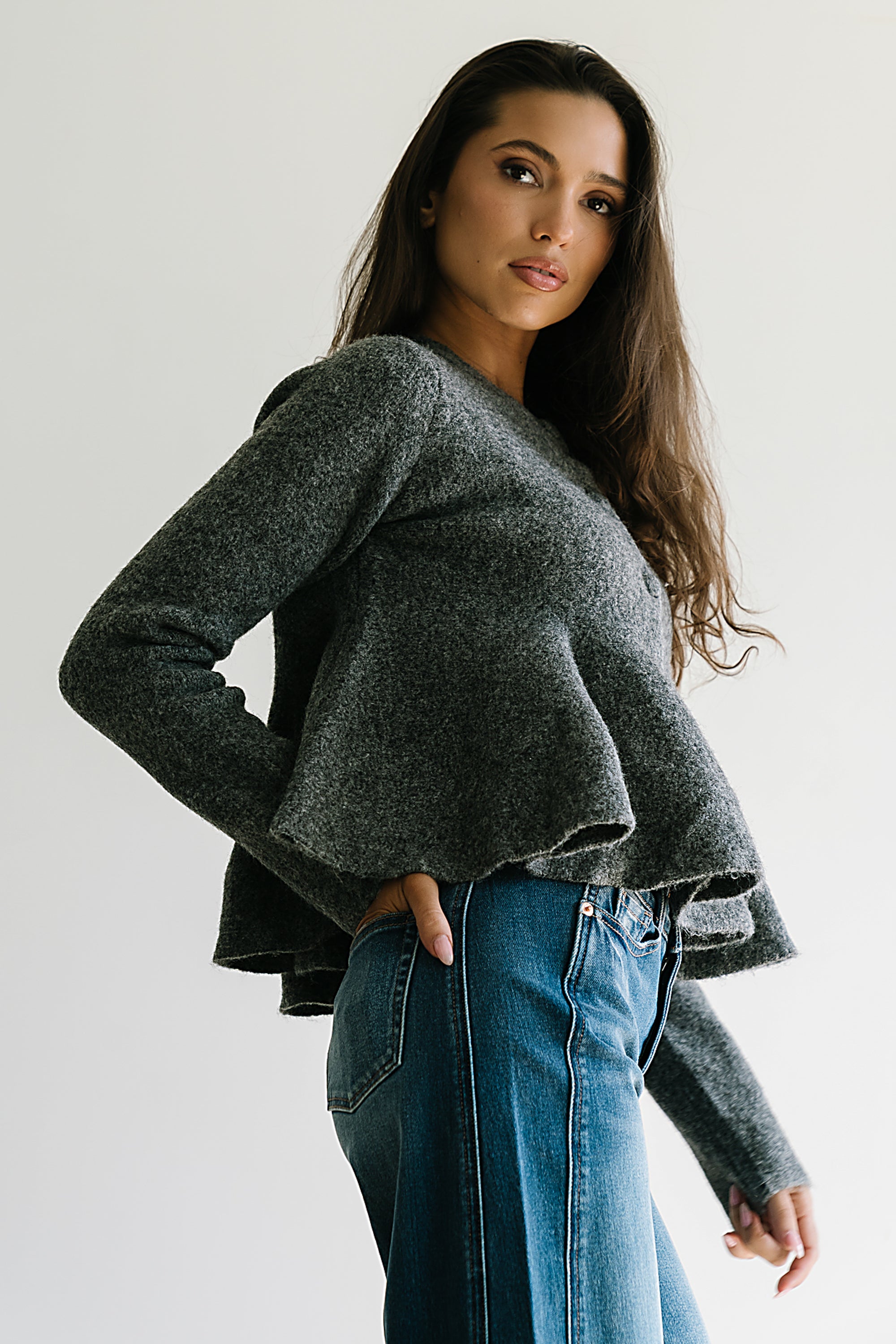 Ally Peplum Sweater - FINAL SALE