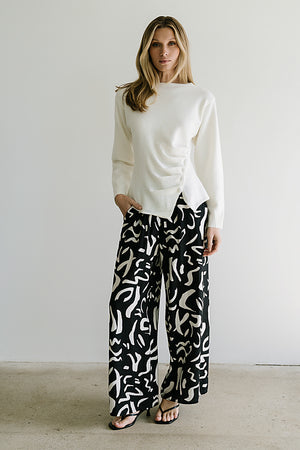 Jerzey Asymmetrical Sweater in Ivory - FINAL SALE