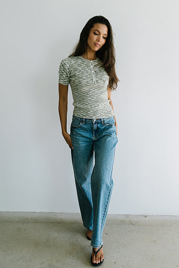 Mannie Heathered Sweater in Olive - FINAL SALE