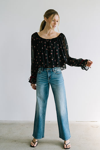Mateo Floral Crinkle Blouse - FINAL SALE