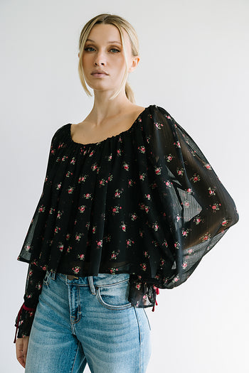 Mateo Floral Crinkle Blouse - FINAL SALE