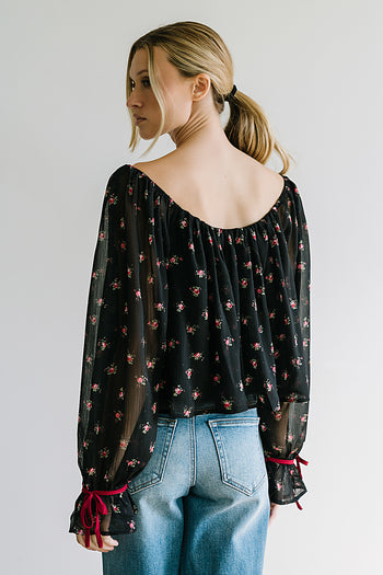 Mateo Floral Crinkle Blouse - FINAL SALE