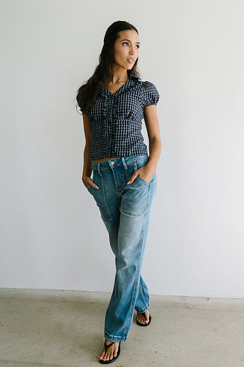 Bethany Plaid Blouse