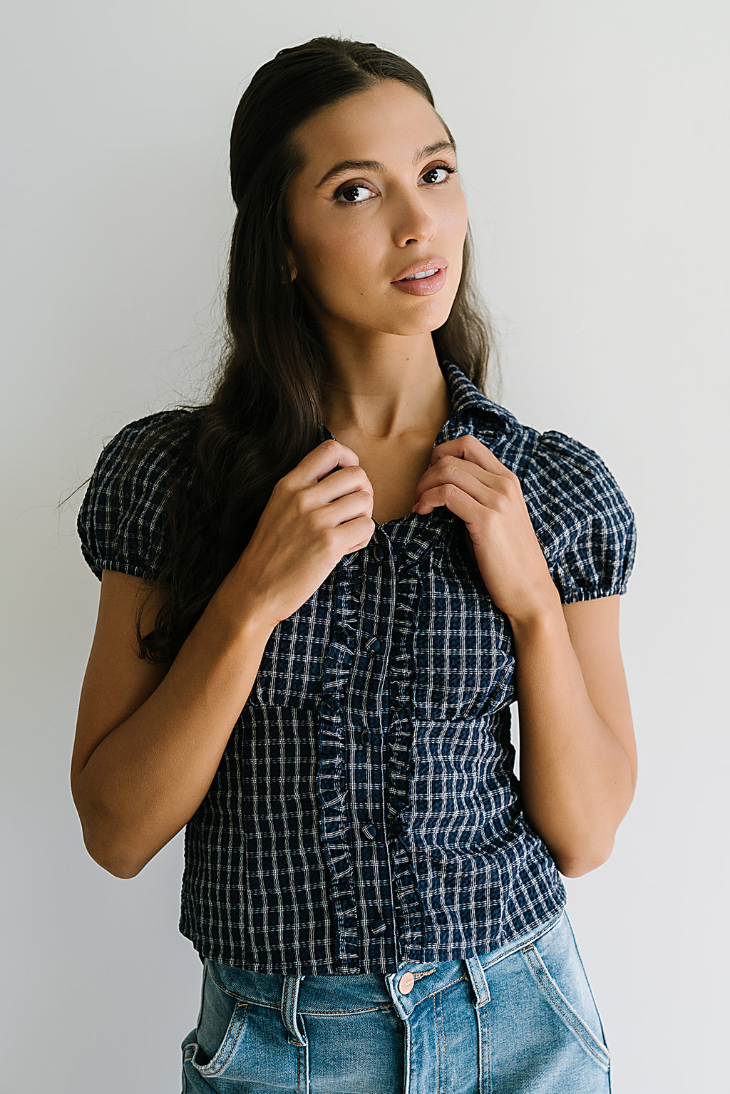 Bethany Plaid Blouse