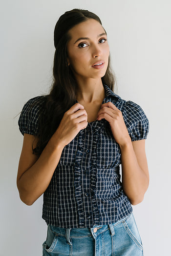 Bethany Plaid Blouse