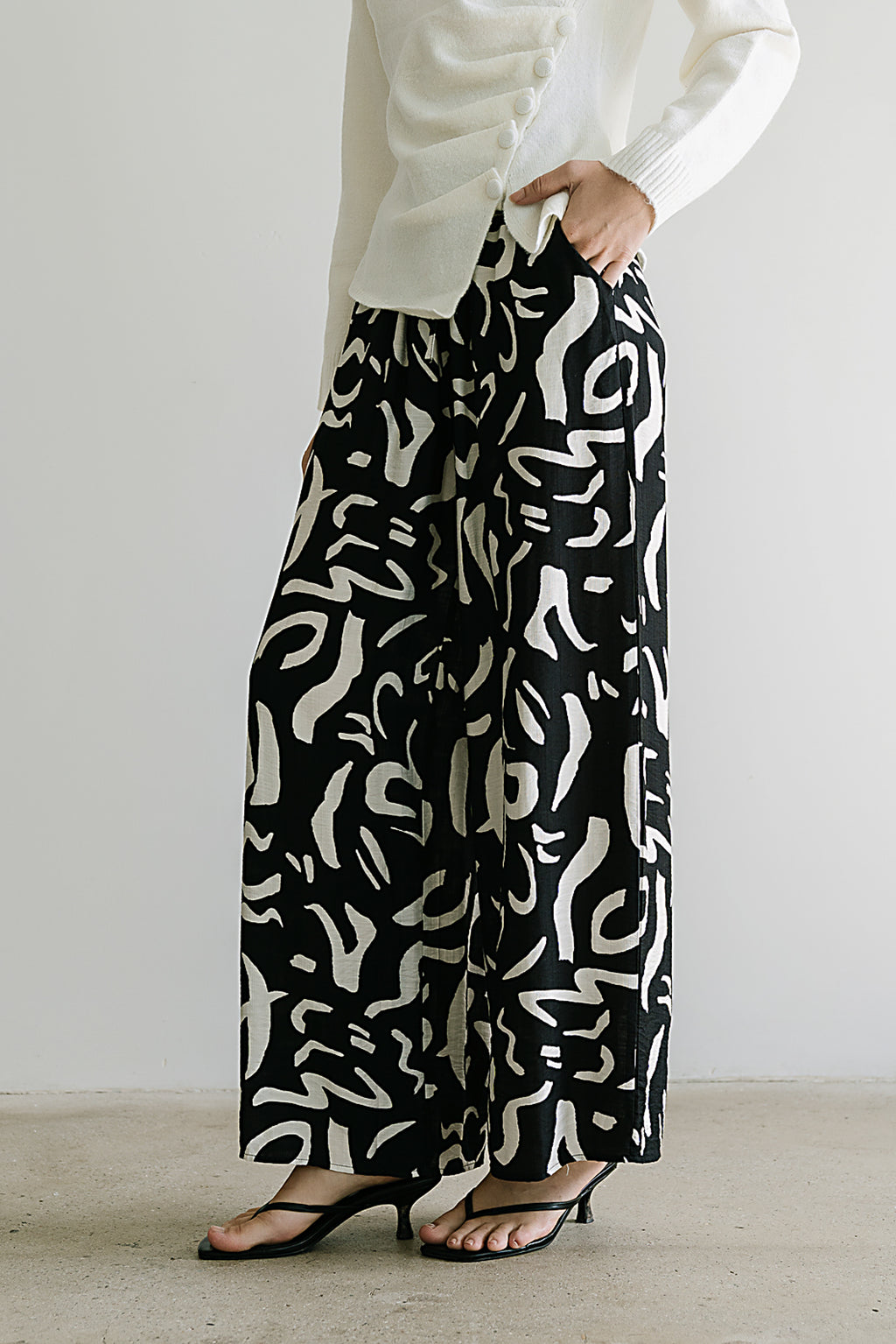 Dylan Wide Leg Pants in Black - FINAL SALE