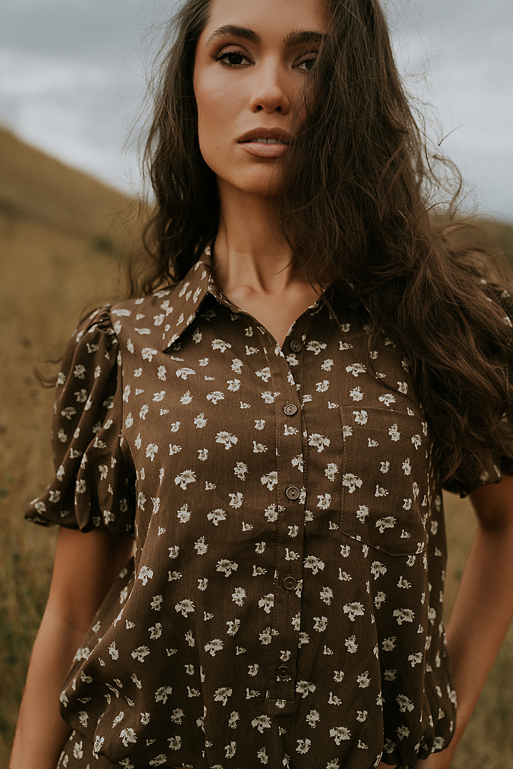 Victoria Floral Bubble Blouse - FINAL SALE