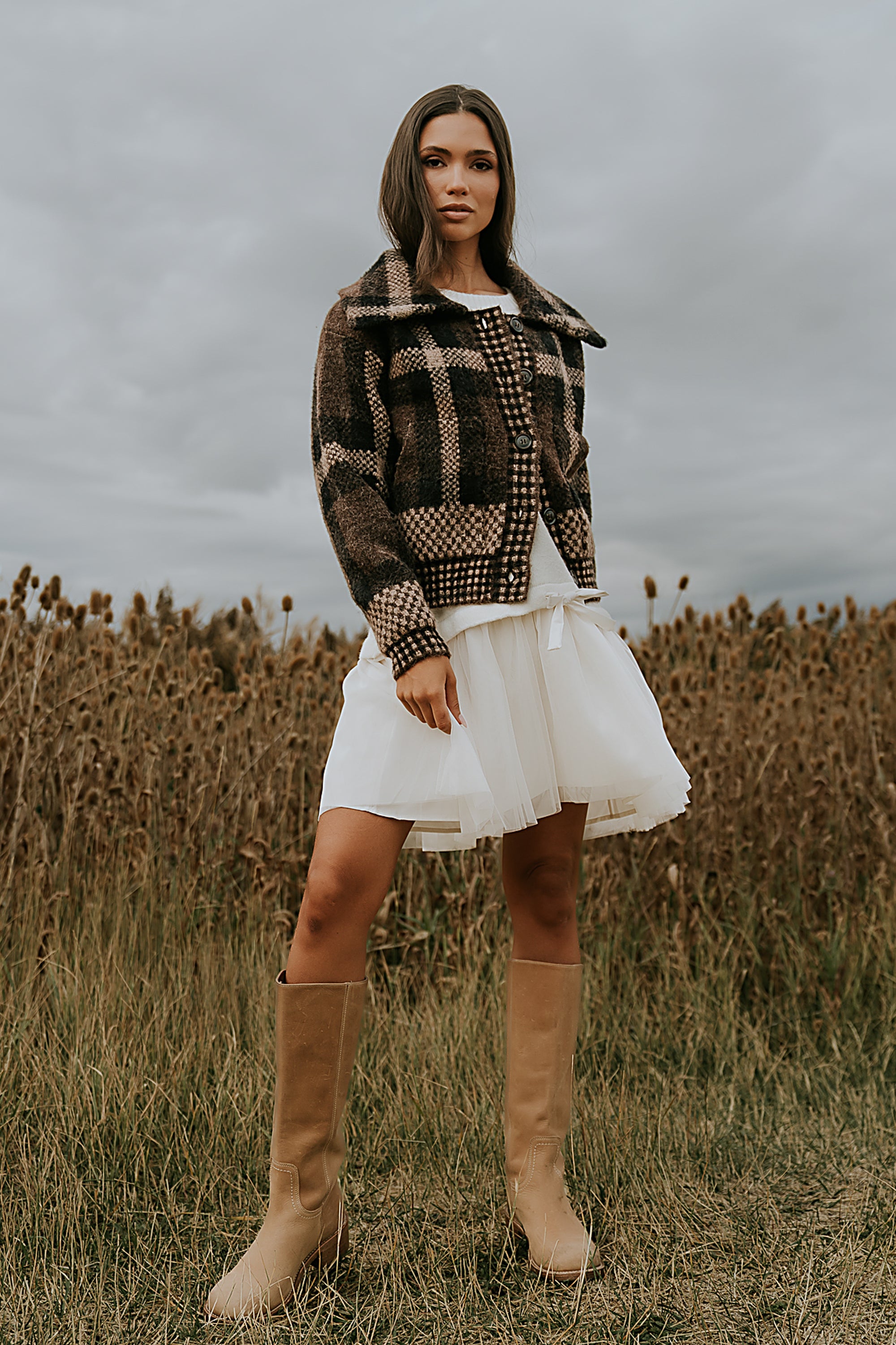 Bellise Baby Doll Sweater Dress in Ivory - FINAL SALE Bellise Baby Doll Sweater Dress in Ivory - FINAL SALE