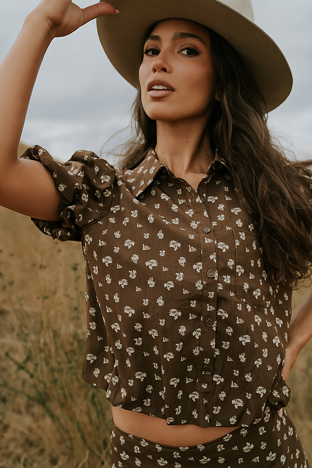 Victoria Floral Bubble Blouse - FINAL SALE