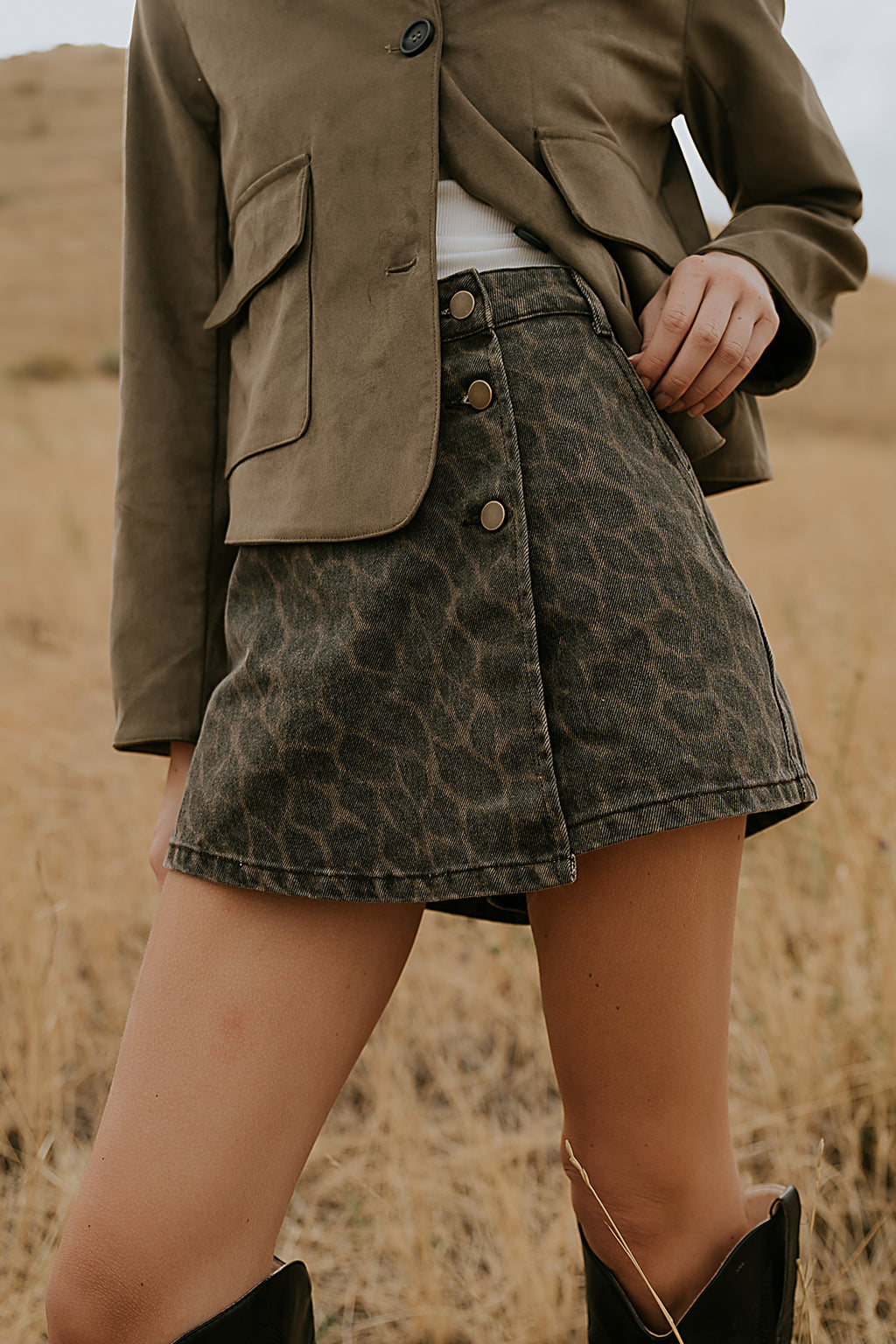 Luka Leopard Mini Skort - FINAL SALE