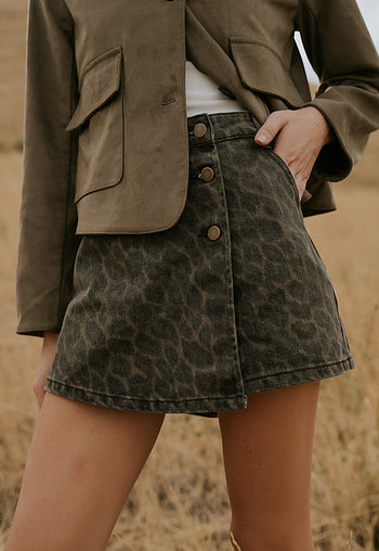 Luka Leopard Mini Skort - FINAL SALE
