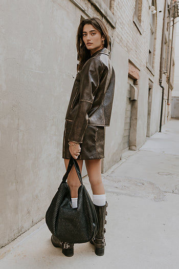 Kelsey Vegan Leather Mini Skirt - FINAL SALE