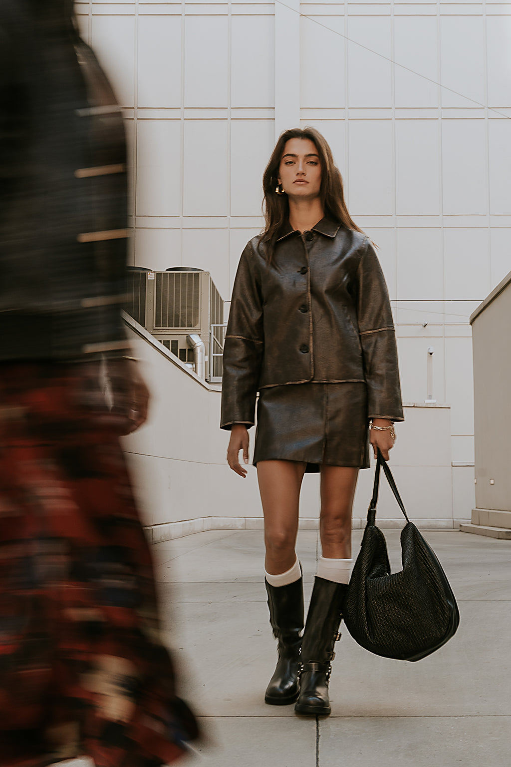 Kelsey Vegan Leather Mini Skirt - FINAL SALE