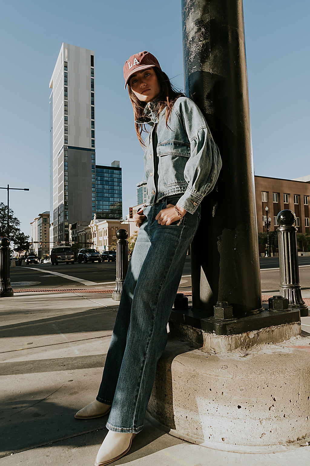 Sasha Denim Jacket in Medium Wash