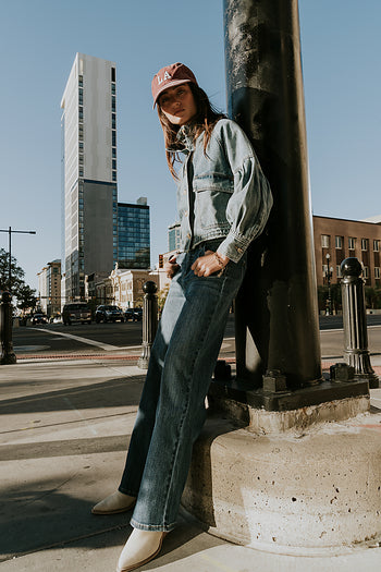 Sasha Denim Jacket in Medium Wash