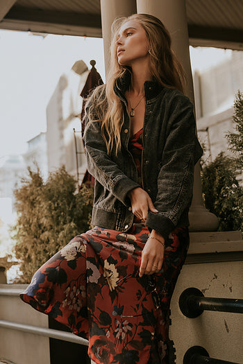 Paige Denim Jacket in Black