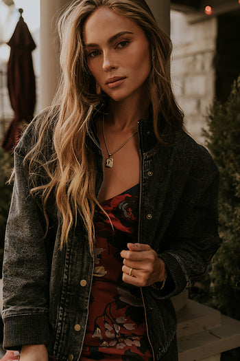 Paige Denim Jacket in Black