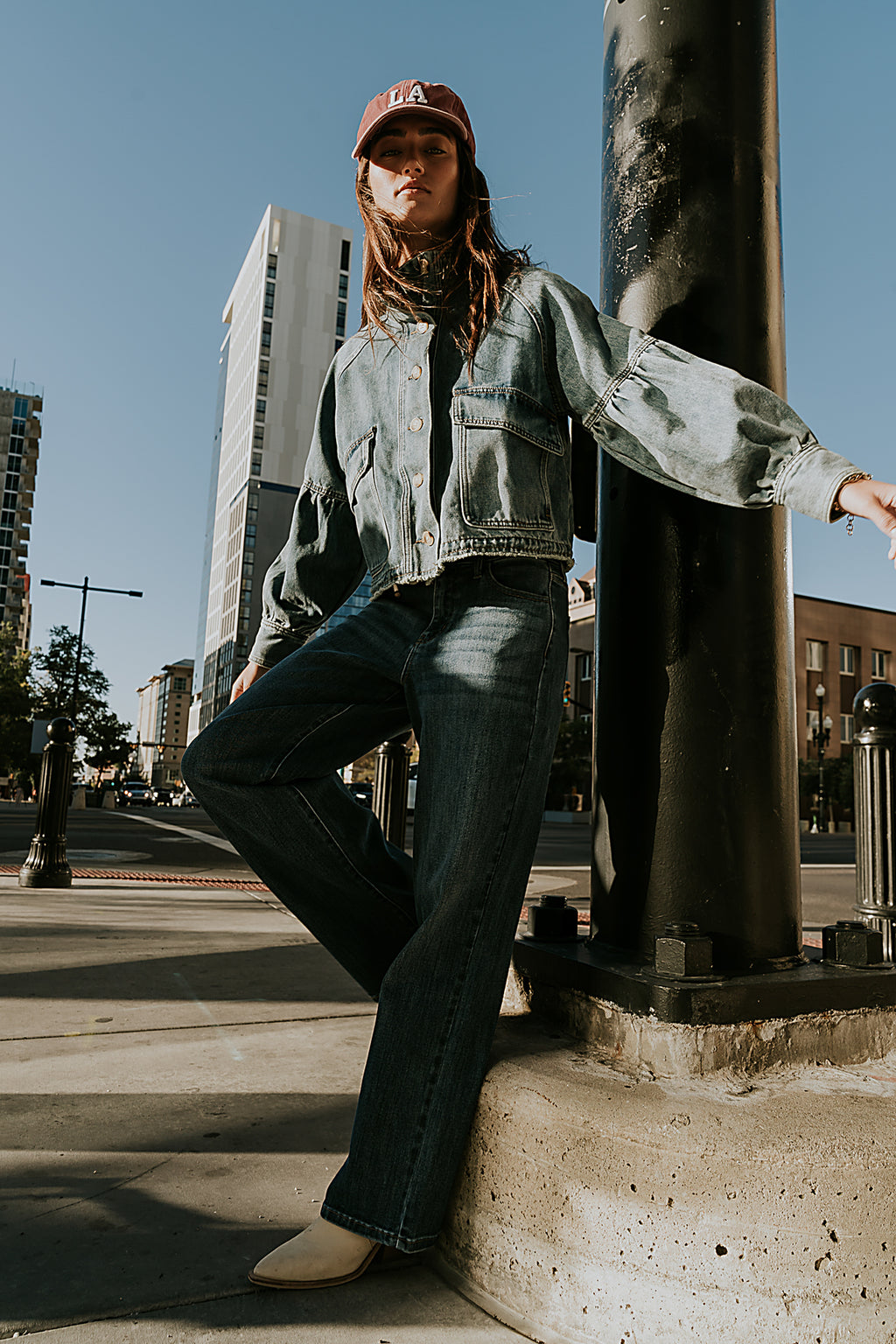 Sasha Denim Jacket in Medium Wash