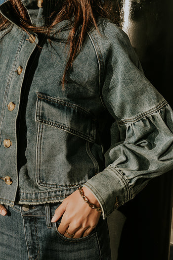 Sasha Denim Jacket in Medium Wash