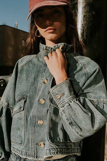 Sasha Denim Jacket in Medium Wash