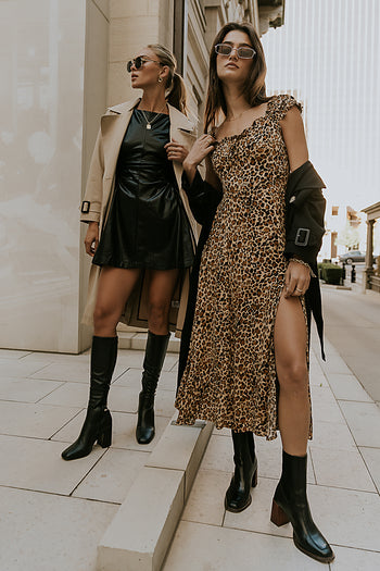 Xiomara Vegan Leather Mini Dress