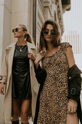 Kylie Leopard Midi Dress