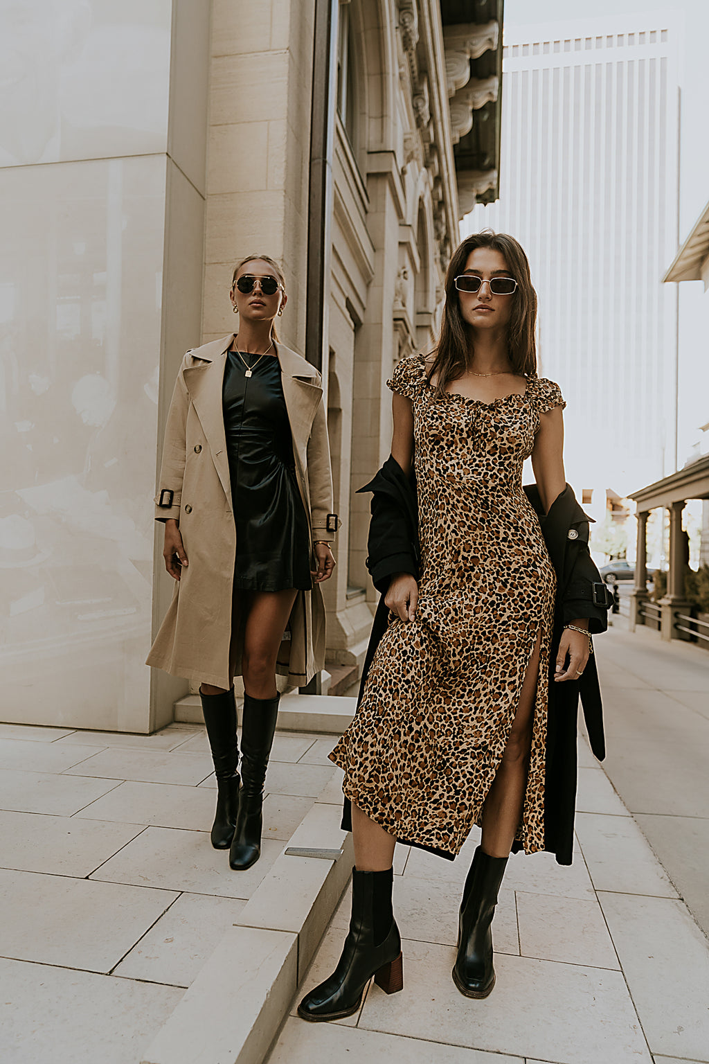 Kylie Leopard Midi Dress