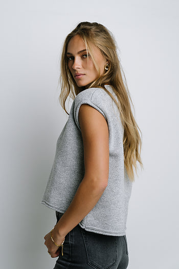 Paige Knit Sweater in Grey