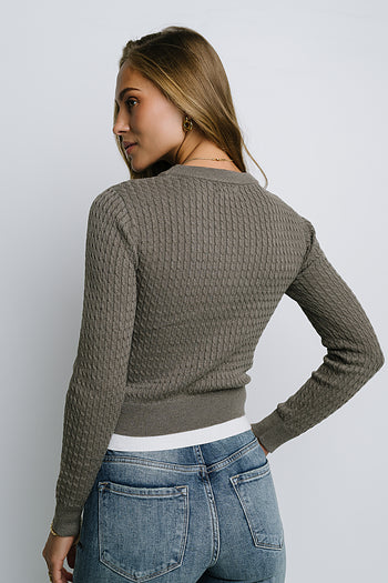 Bruce Double Layer Sweater in Taupe - FINAL SALE