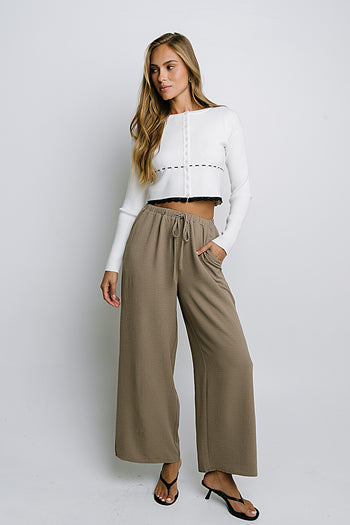 Salma Wide Leg Pants in Olive