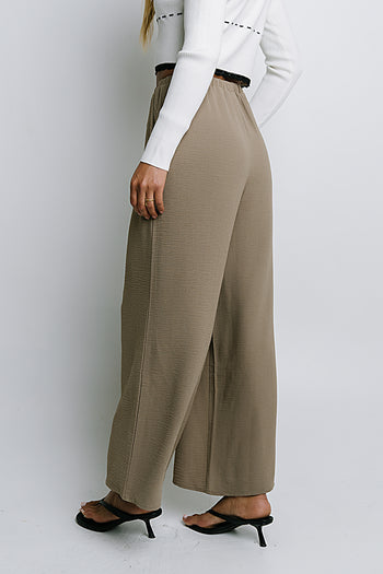 Salma Wide Leg Pants in Taupe
