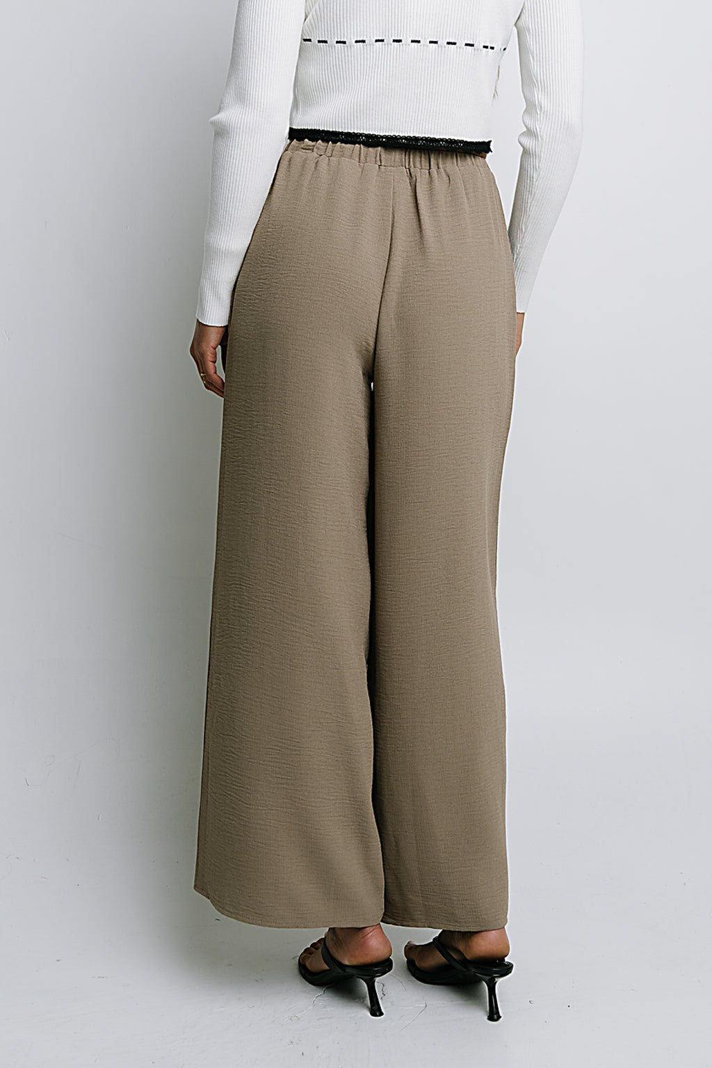 Salma Wide Leg Pants in Taupe