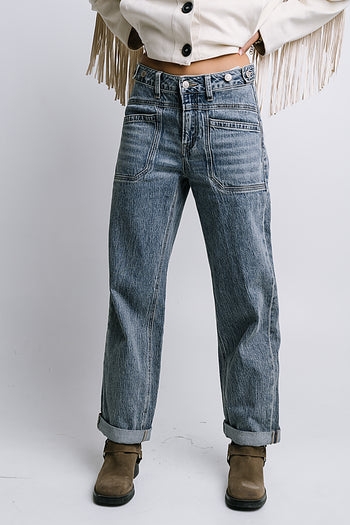 Amber Wide Leg Jeans in Medium Wash - FINAL SALE