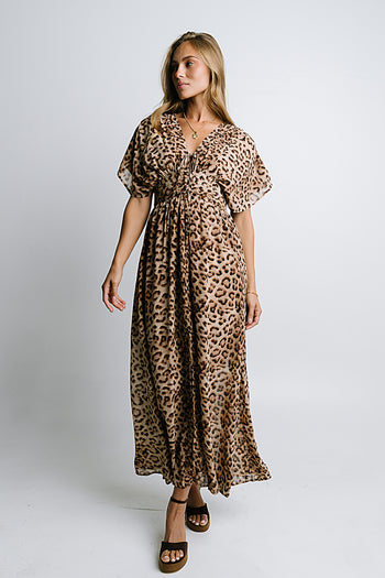 Wrenna Leopard Maxi Dress