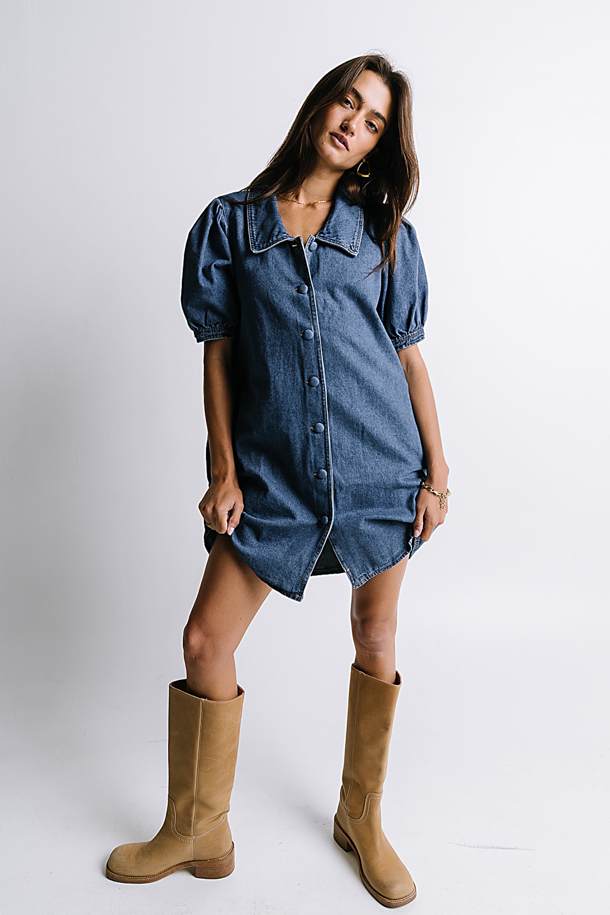 Lola Denim Baby Doll Dress