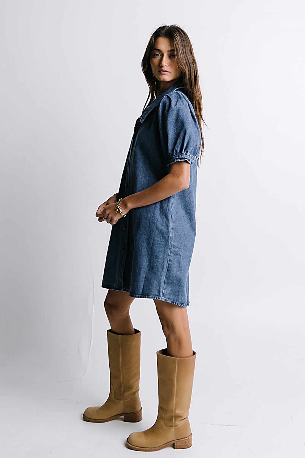 Lola Denim Baby Doll Dress - FINAL SALE