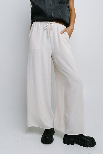 Salma Wide Leg Pants in Oatmeal