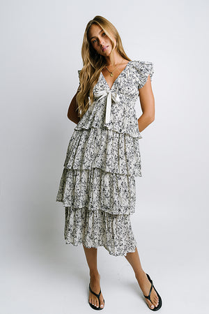 beige linen dress midi Cream Linen Blend Satin Midi Dress – self-portrait-US