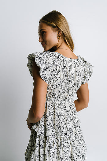 River Ruffle Midi Dress