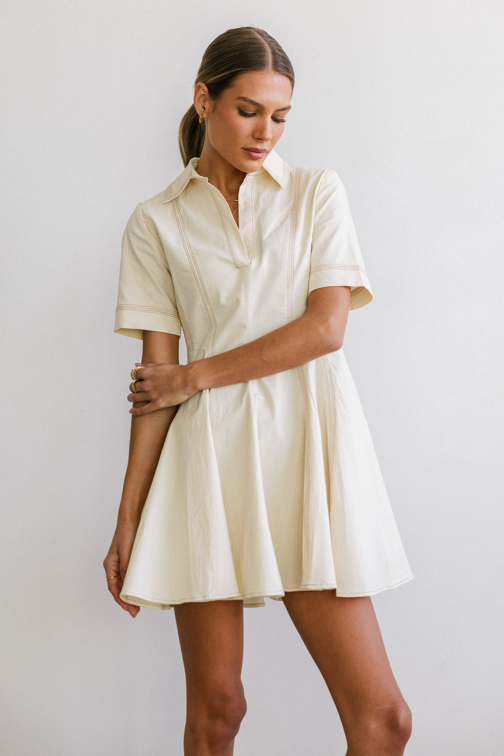 Haddie Collared Mini Dress Haddie Collared Mini Dress