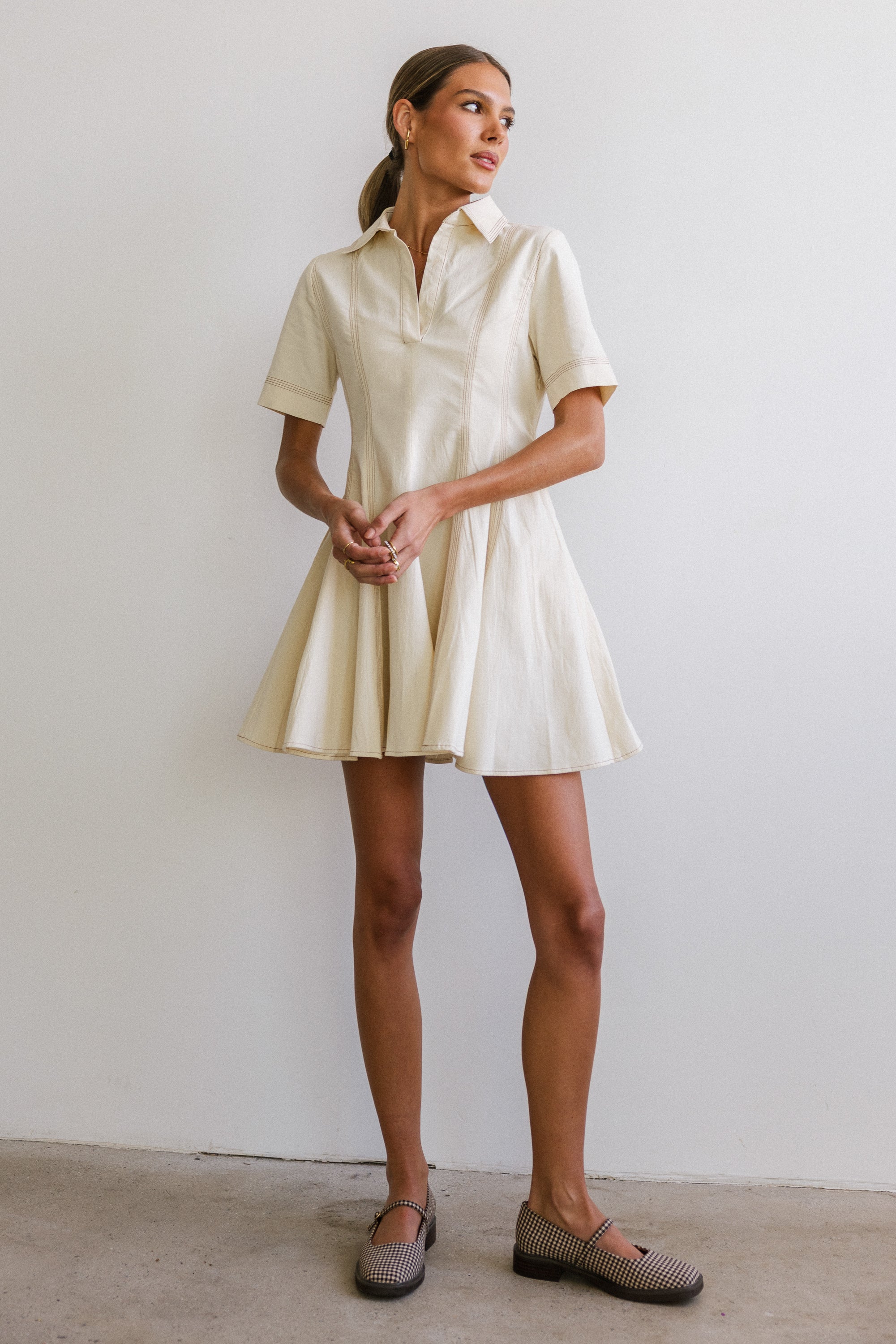 Haddie Collared Mini Dress Haddie Collared Mini Dress