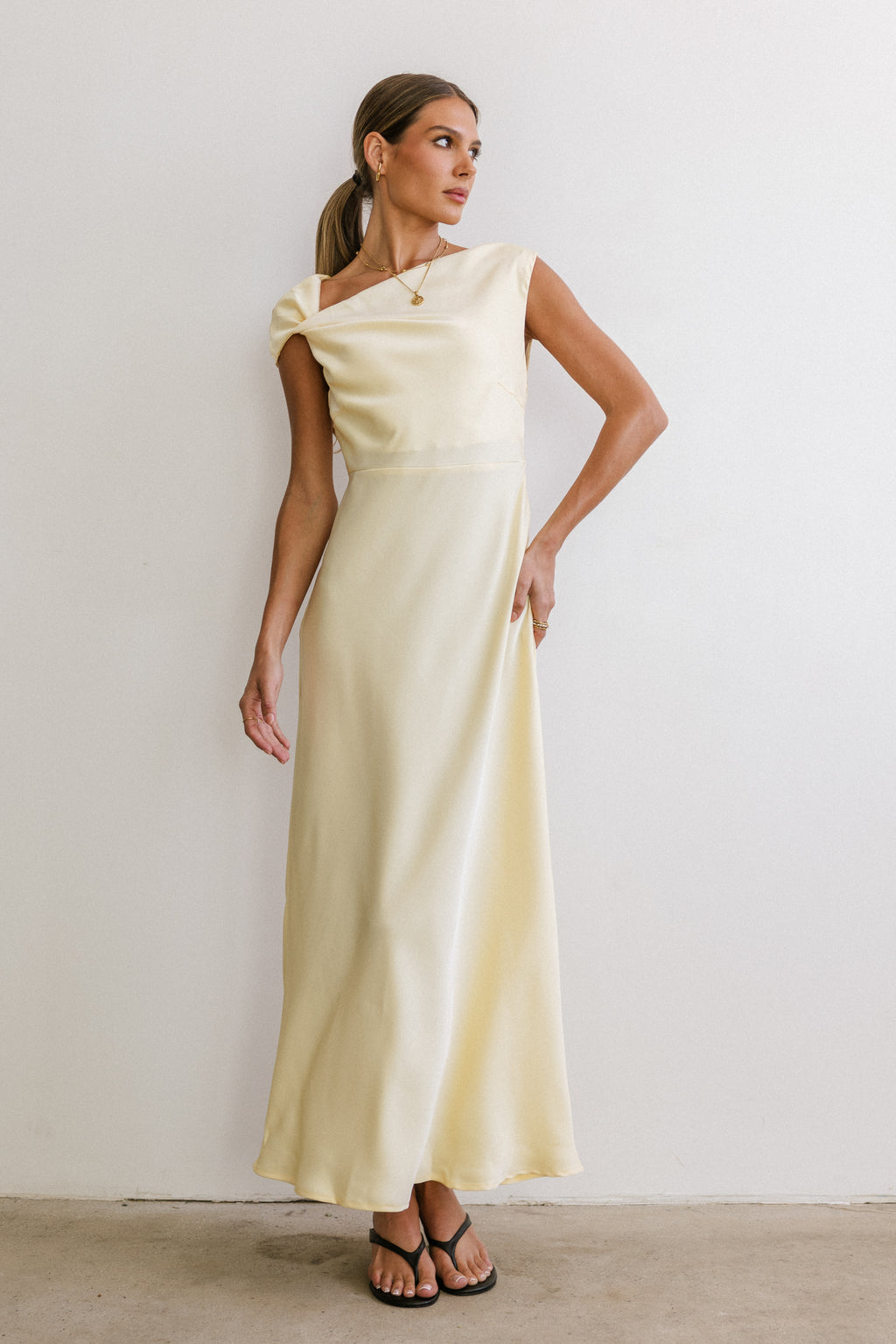 Rodney Asymmetrical Maxi Dress in Yellow Rodney Asymmetrical Maxi Dress in Yellow