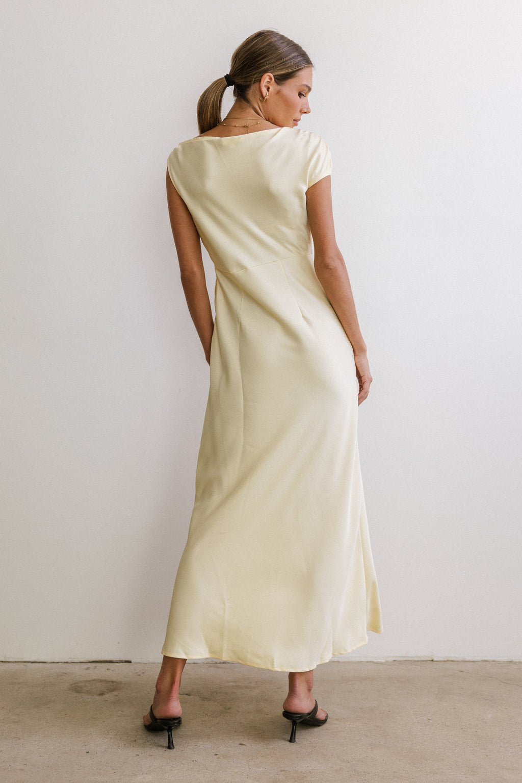 Rodney Asymmetrical Maxi Dress in Yellow
