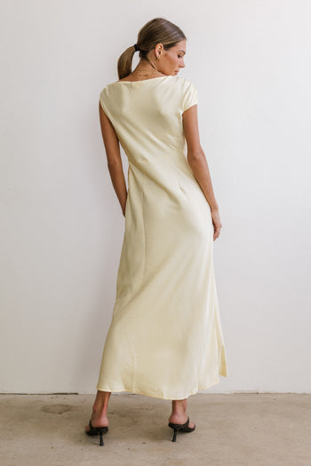 Rodney Asymmetrical Maxi Dress in Yellow