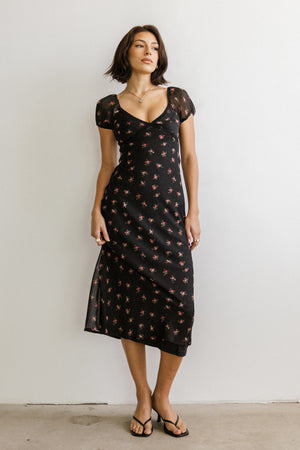Cammie Floral Maxi Dress in Black Cammie Floral Maxi Dress in Black