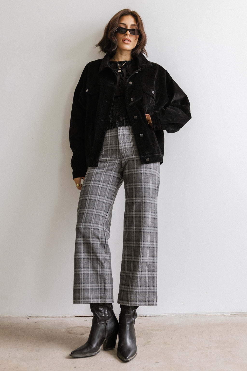 Fisher Plaid Wide Leg Pants - FINAL SALE